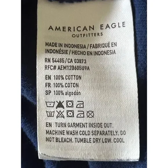 American Eagle Logo T-Shirt Bundle – Blue & Black – Size M - Picture 8 of 8